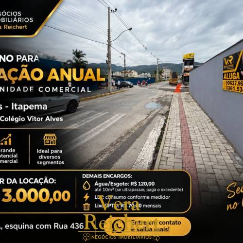 TERRENO PARA LOCA��O ANUAL NA RUA 436A