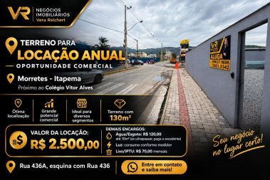 TERRENO PARA LOCA��O ANUAL NA RUA 436A